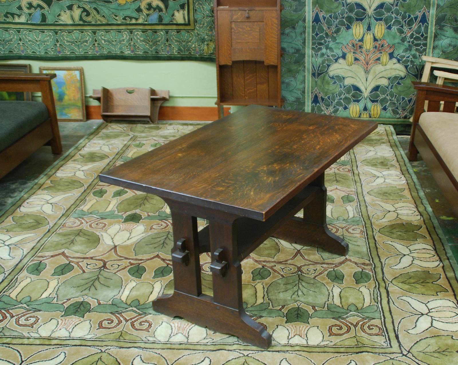 Stickley shop trestle table